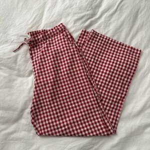 Red Gingham Women's Pants